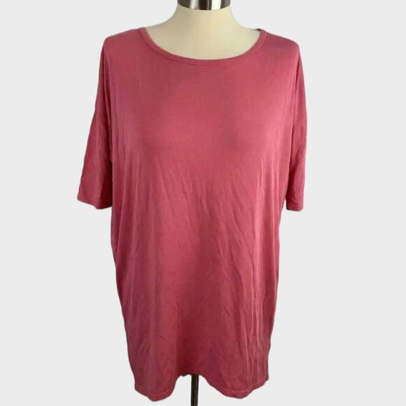 LuLaRoe XS Pink Womens Tunic S/S Hi Low Soft Polyester Modal Blend - Picture 1 of 8